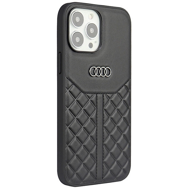 Audi Genuine Leather iPhone 13 Pro / 13 6.1" sort/sort hardcase AU-TPUPCIP13P-Q8/D1-BK