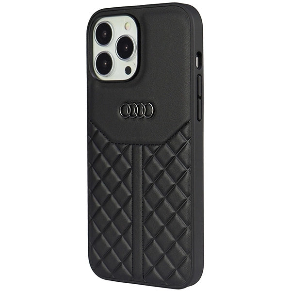 Audi Genuine Leather iPhone 13 Pro / 13 6.1" sort/sort hardcase AU-TPUPCIP13P-Q8/D1-BK