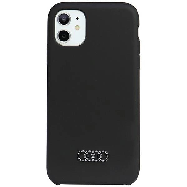 Audi Silicone Case iPhone 11 / Xr 6.1" sort/sort hardcase AU-LSRIP11-Q3/D1-BK
