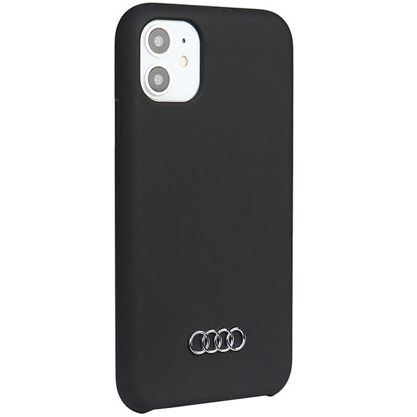 Audi Silicone Case iPhone 11 / Xr 6.1" sort/sort hardcase AU-LSRIP11-Q3/D1-BK