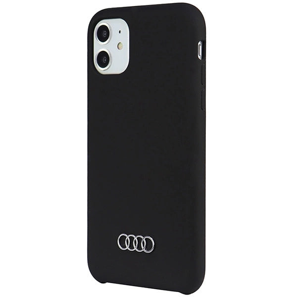 Audi Silicone Case iPhone 11 / Xr 6.1" sort/sort hardcase AU-LSRIP11-Q3/D1-BK