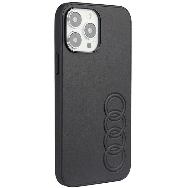 Audi syntetisk læder iPhone 13 Pro Max 6.7" sort/sort hardcase AU-TPUPPCIP13PM-TT/D1-BK