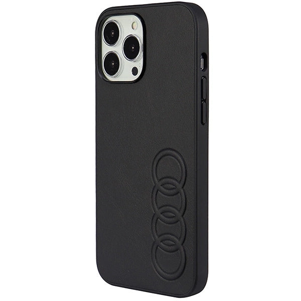 Audi syntetisk læder iPhone 13 Pro Max 6.7" sort/sort hardcase AU-TPUPPCIP13PM-TT/D1-BK