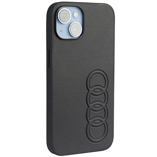 Audi syntetisk læder iPhone 14 6.1" sort/sort hardcase AU-TPUPPCIP14-TT/D1-BK