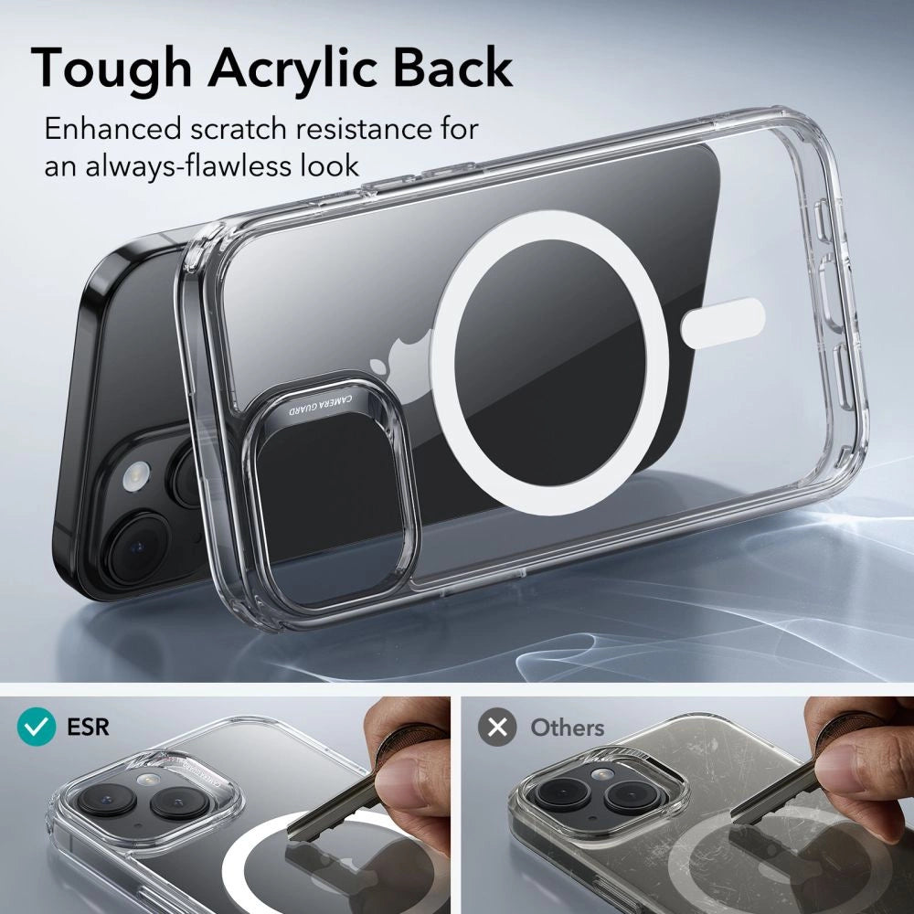 ESR Classic Hybrid Halolock Case med MagSafe til iPhone 15 - Klar