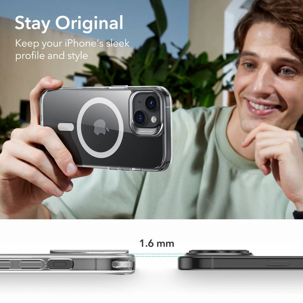 ESR Classic Hybrid Halolock Case med MagSafe til iPhone 15 - Klar