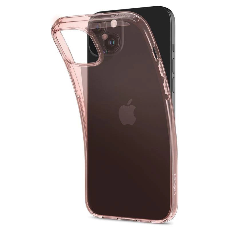 Spigen Crystal Flex iPhone 15 Plus Case - Pink/Transparent