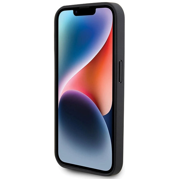 BMW læder Carbon-foder for iPhone 15 Pro - sort