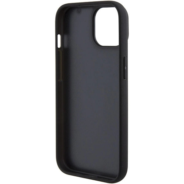 BMW læder Hot Stamp case til iPhone 15 - sort