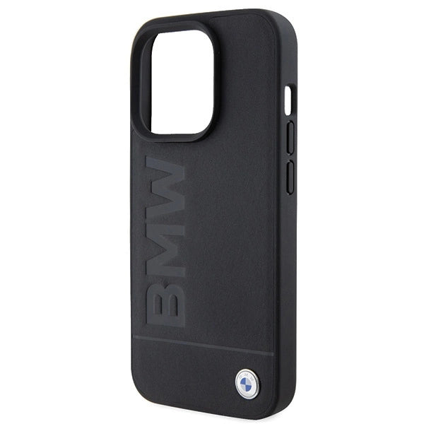 BMW læder Hot Stamp iPhone 15 Pro Max Case - sort