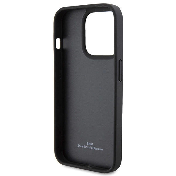 BMW læder Hot Stamp iPhone 15 Pro Max Case - sort