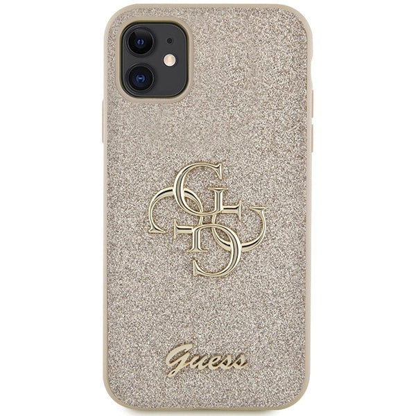 Guess GUHCN61HG4SGD iPhone 11 / Xr - guld Glitter Script Big 4G