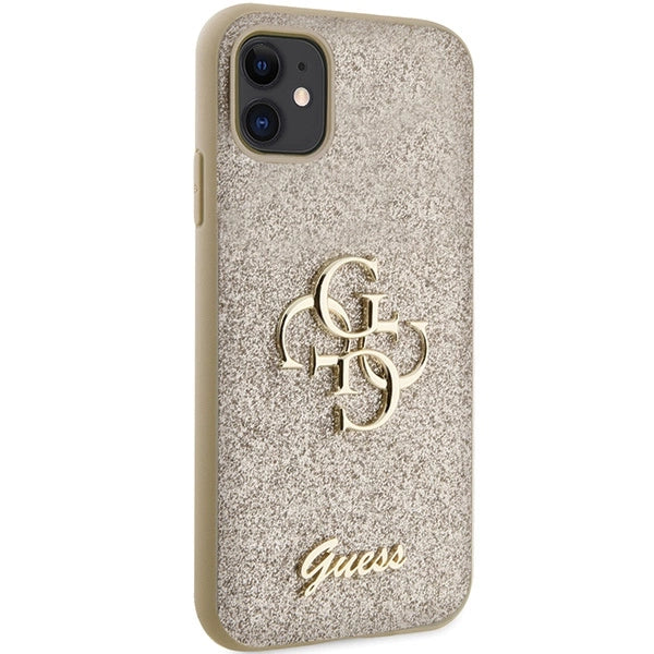 Guess GUHCN61HG4SGD iPhone 11 / Xr - guld Glitter Script Big 4G