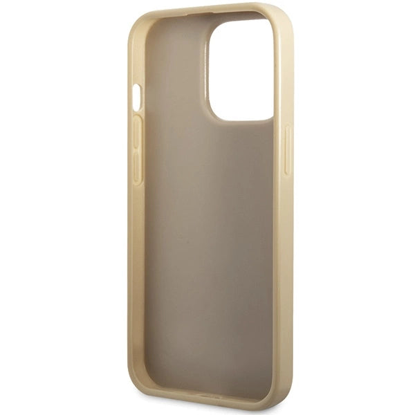 Guess GUHCP13XHG4SGD-kasse til iPhone 13 Pro Max 6.7" - guld Glitter Script Big 4G