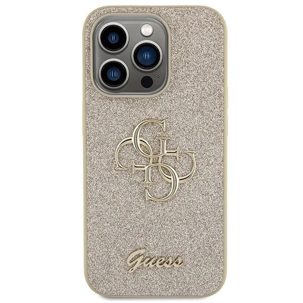 Gæt Glitter Script Big 4G iPhone 15 Pro Case - Guld