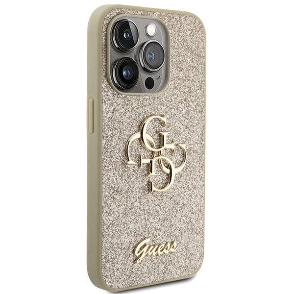 Gæt Glitter Script Big 4G iPhone 15 Pro Case - Guld
