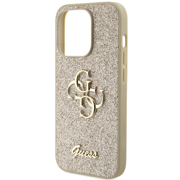 Gæt Glitter Script Big 4G iPhone 15 Pro Case - Guld