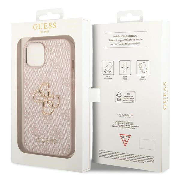 Gæt 4G Big Metal Logo iPhone 15 Case - Pink