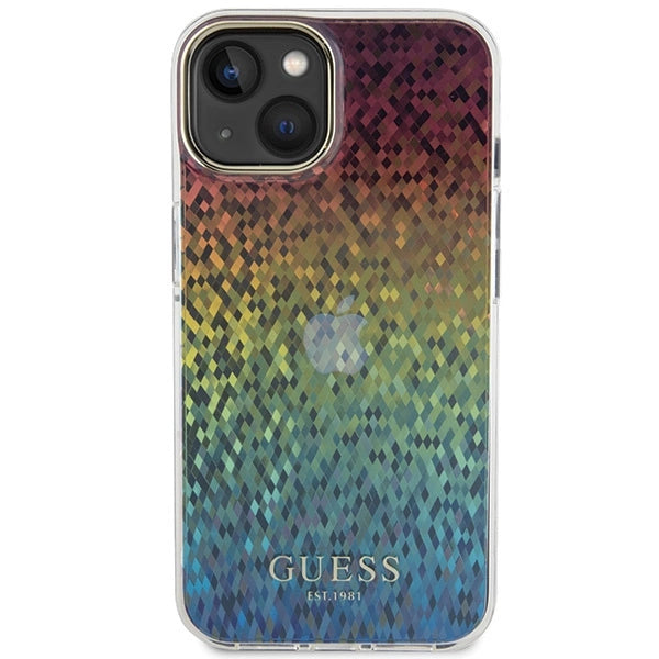 Guess IML Faceted Mirror Disco Iridescent case til iPhone 15 - flerfarvet