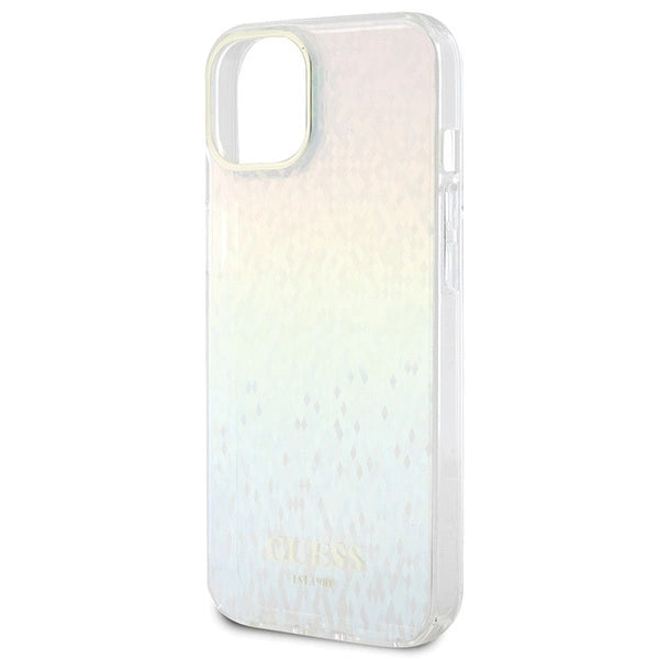 Guess IML Faceted Mirror Disco Iridescent case til iPhone 15 - flerfarvet