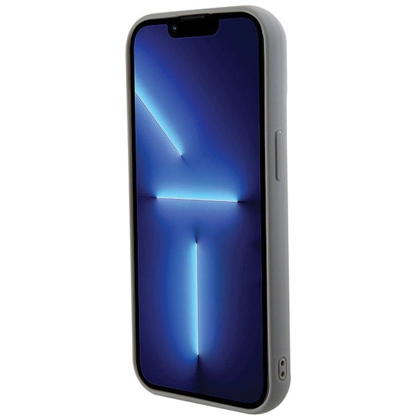 Guess Sequin Script Metallæske til iPhone 15 - sølv