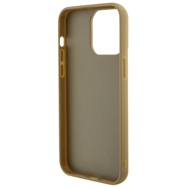 Guess Disco Metal Script-hylster til iPhone 15 Pro Max - guld