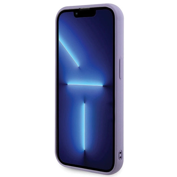 Guess Sequin Script Metallæske til iPhone 15 Pro Max - lilla