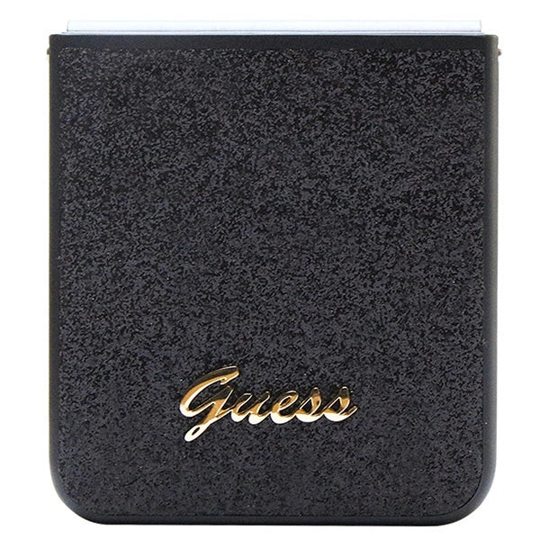 Guess Glitter Script-kasse til Samsung Galaxy Z Flip 5 - sort