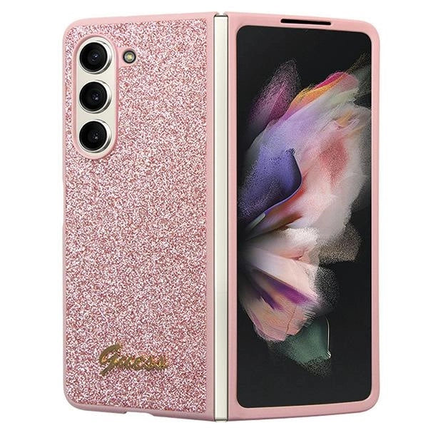 Guess Glitter Script case til Samsung Galaxy Z Fold 5 - pink