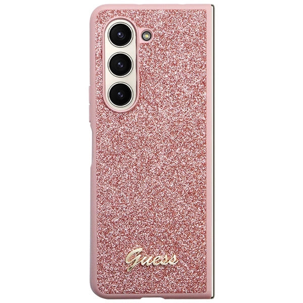 Guess Glitter Script case til Samsung Galaxy Z Fold 5 - pink