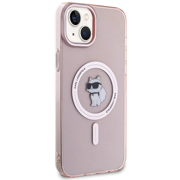 Karl Lagerfeld IML Choupette MagSafe case for iPhone 15 Plus - pink