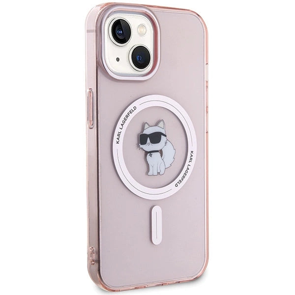 Karl Lagerfeld IML Choupette MagSafe case for iPhone 15 - pink