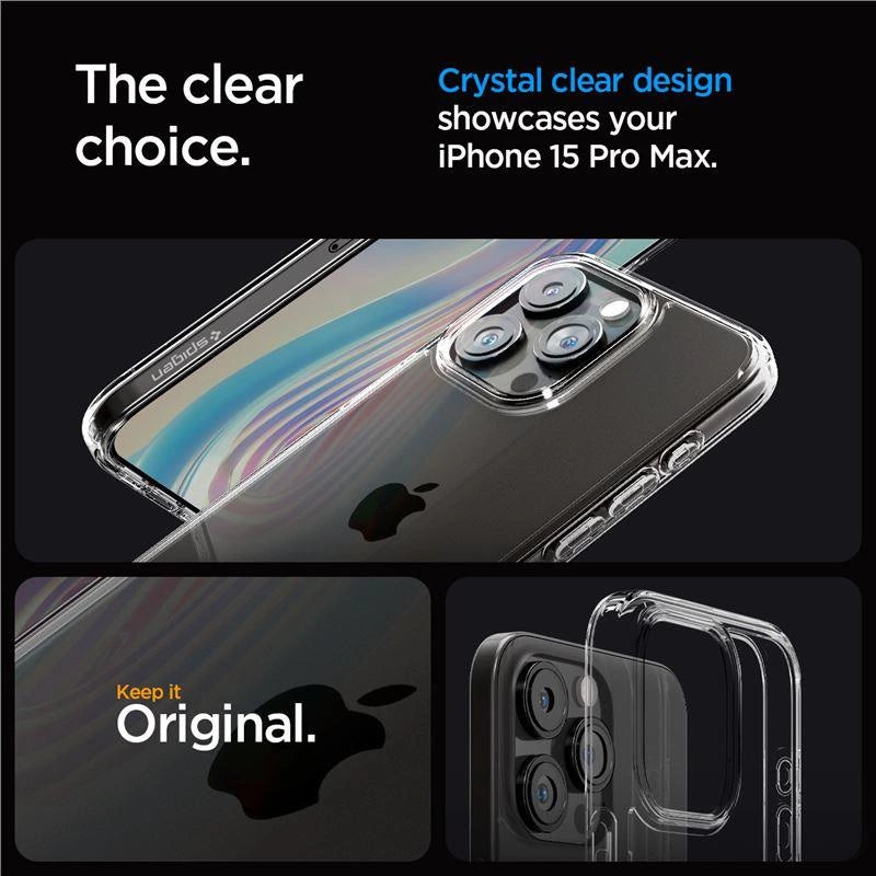 Spigen Crystal Hybrid Case for iPhone 15 Pro Max - Clear