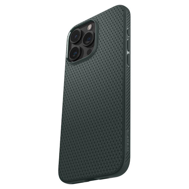 Spigen Liquid Air iPhone 15 Pro Max Case - Dark Green