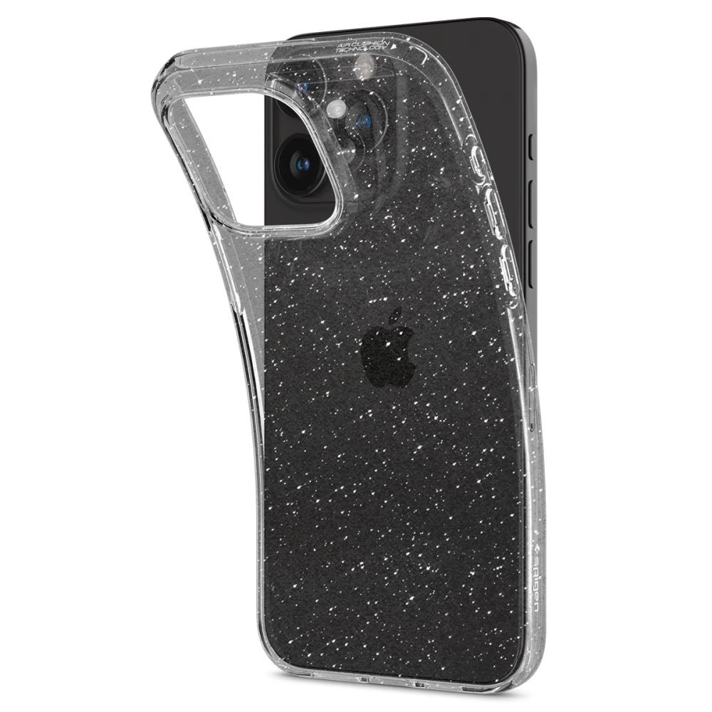 Spigen Liquid Crystal iPhone 15 Pro Max Case - Clear Glitter