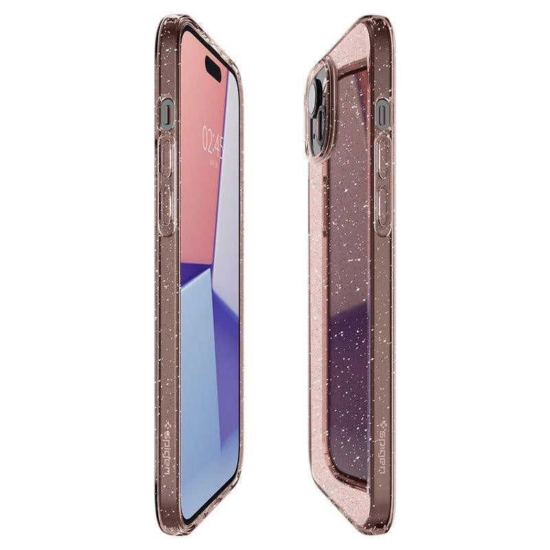 Spigen Liquid Crystal Glitter iPhone 15 Plus Case - Pink/Clear