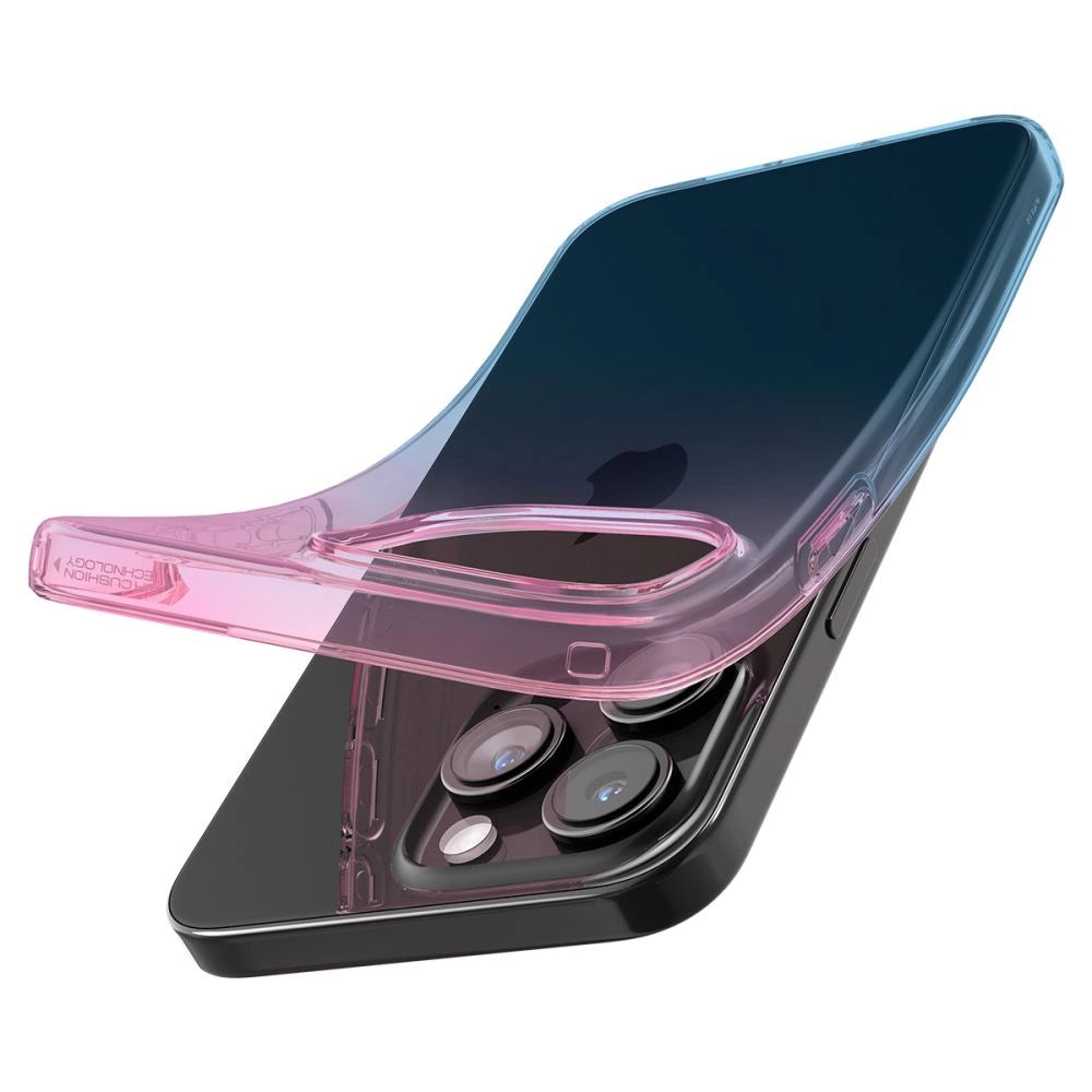 Spigen Liquid Crystal iPhone 15 Pro Case - Pink/Blue