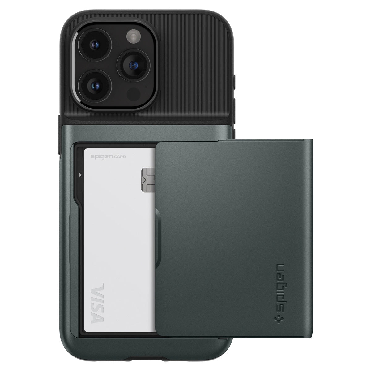 Spigen Slim Armor CS iPhone 15 Pro Case - Dark Green