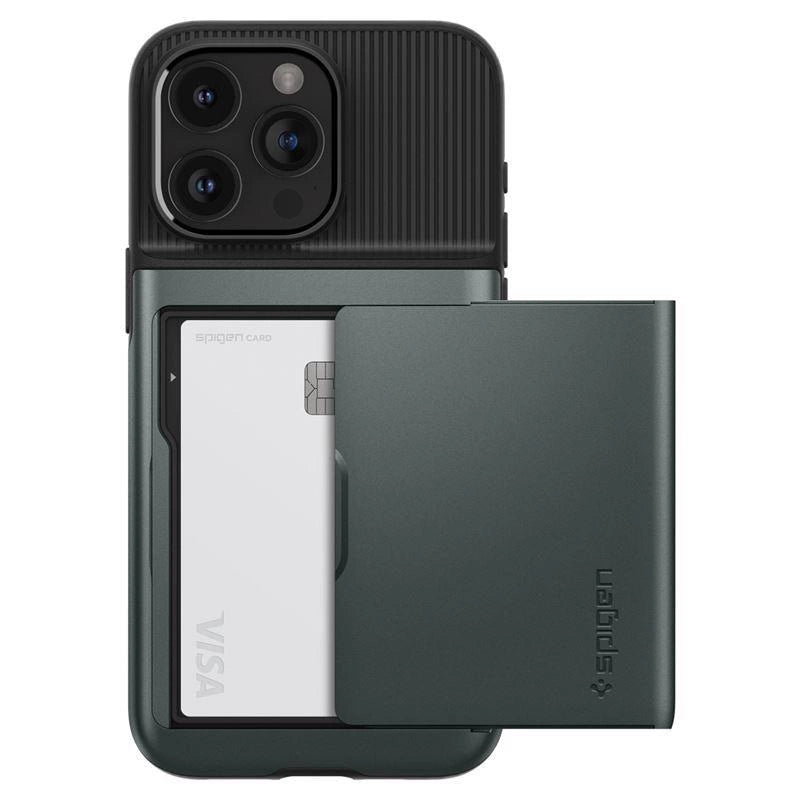 Spigen Slim Armor CS iPhone 15 Pro Case - Dark Green