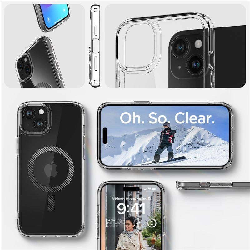 Spigen Ultra Hybrid MagSafe case for iPhone 15 Plus - carbon