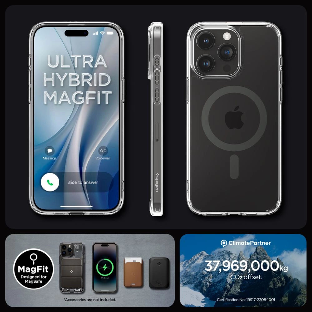 Spigen Ultra Hybrid Mag case with MagSafe for iPhone 15 Pro Max - graphite