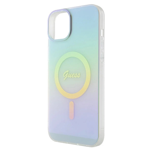 Guess GUHMP15MHITSQ iPhone 15 Plus 6.7" turkise/turkise hardcase IML Iridescent MagSafe