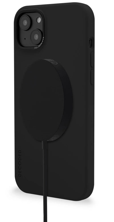 Dekoderet silikonefoder med MagSafe til iPhone 14 Plus - sort