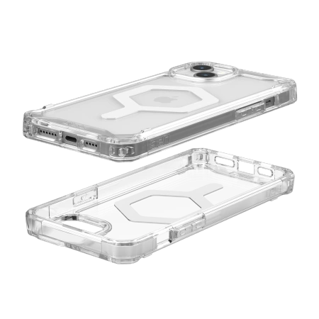 UAG Plyo MagSafe-fodral til iPhone 15 Plus - gennemsigtig og hvid