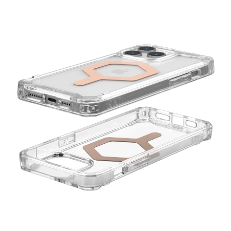 UAG Plyo MagSafe-fodral til iPhone 15 Pro Max - gennemsigtig og perle
