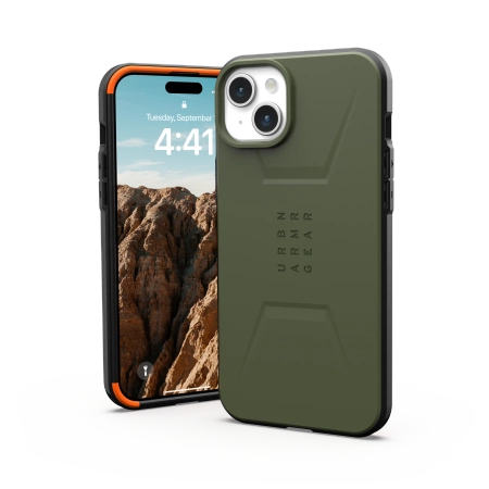 UAG Civilian MagSafe-hylster til iPhone 15 Plus - grønt