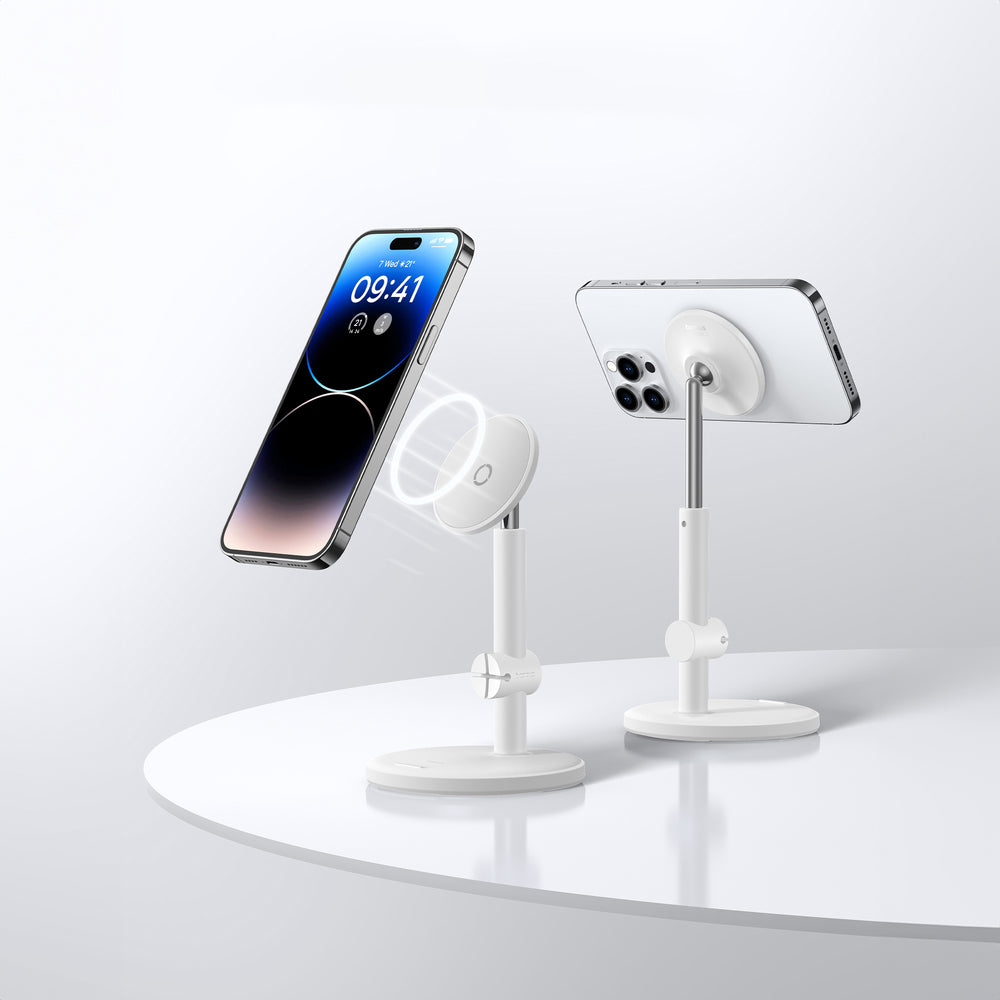 Baseus MagPro magnetisk stående holder til telefonen - hvid