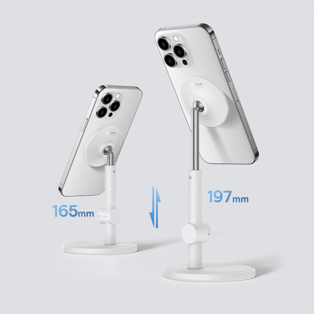 Baseus MagPro magnetisk stående holder til telefonen - hvid