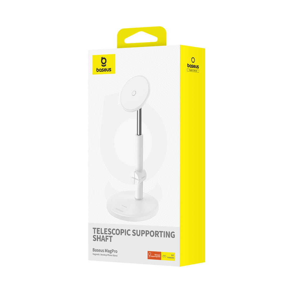 Baseus MagPro magnetisk stående holder til telefonen - hvid