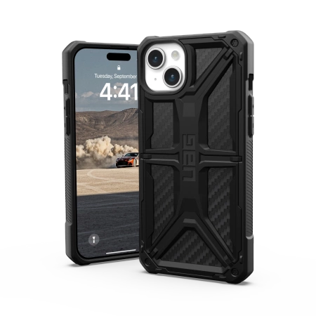UAG Monarch-hylster til iPhone 15 Plus - sort kulstof